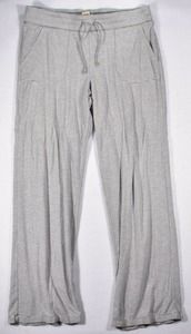 Faded Glory Fleece Pajama Pants Size M 8-10 Grey And White Stripe